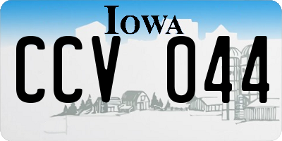 IA license plate CCV044