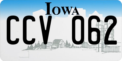 IA license plate CCV062