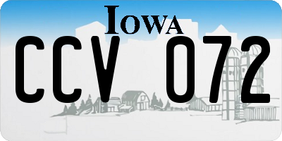 IA license plate CCV072