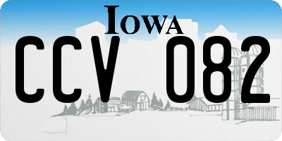 IA license plate CCV082