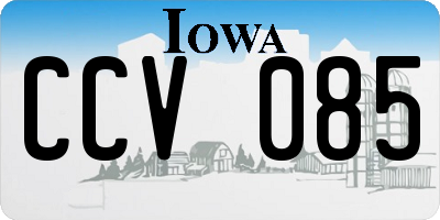 IA license plate CCV085