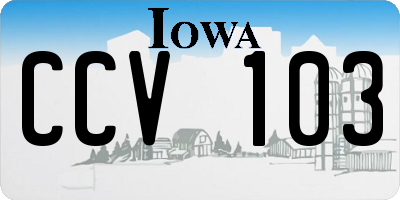IA license plate CCV103