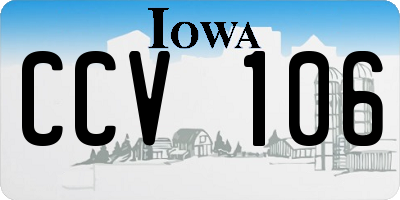IA license plate CCV106