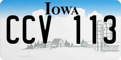 IA license plate CCV113