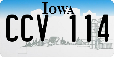IA license plate CCV114