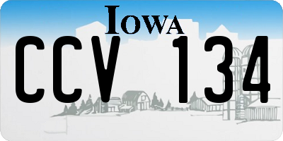IA license plate CCV134