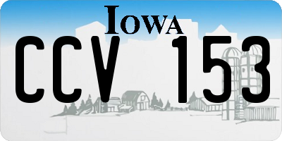 IA license plate CCV153