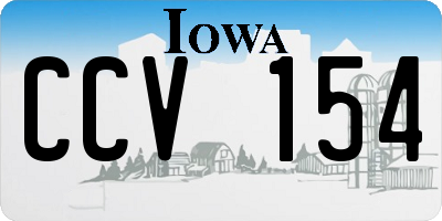 IA license plate CCV154