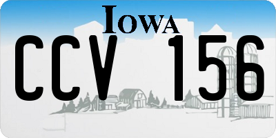 IA license plate CCV156