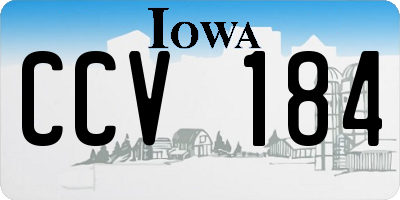 IA license plate CCV184