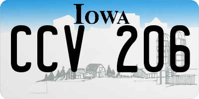 IA license plate CCV206