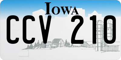 IA license plate CCV210