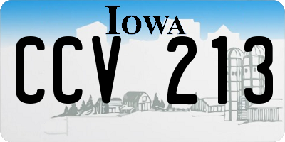IA license plate CCV213