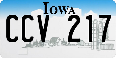 IA license plate CCV217