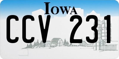 IA license plate CCV231
