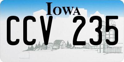 IA license plate CCV235