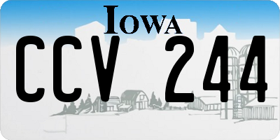 IA license plate CCV244