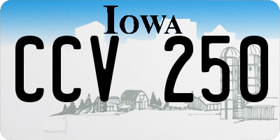 IA license plate CCV250