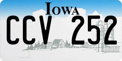 IA license plate CCV252