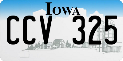 IA license plate CCV325