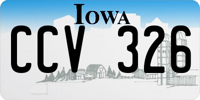 IA license plate CCV326