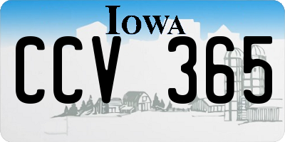 IA license plate CCV365
