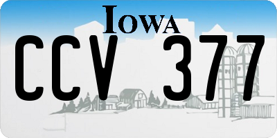 IA license plate CCV377