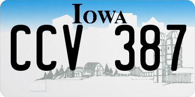 IA license plate CCV387