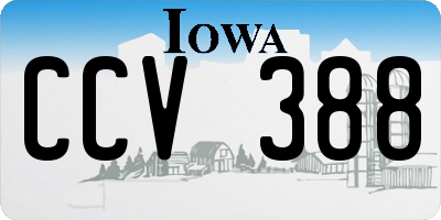 IA license plate CCV388