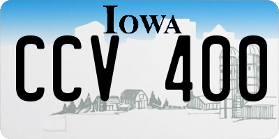 IA license plate CCV400