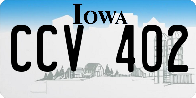 IA license plate CCV402