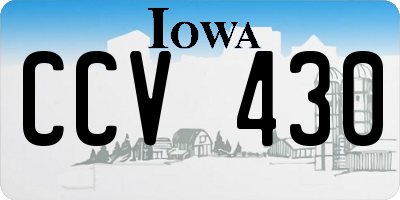 IA license plate CCV430