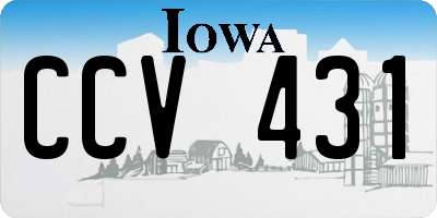IA license plate CCV431