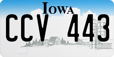 IA license plate CCV443