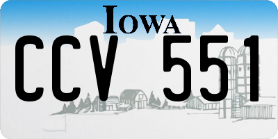 IA license plate CCV551