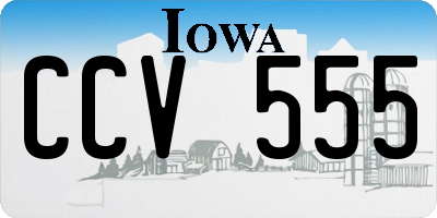 IA license plate CCV555