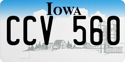 IA license plate CCV560
