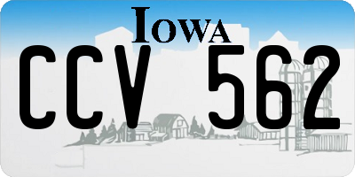 IA license plate CCV562
