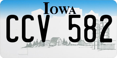 IA license plate CCV582
