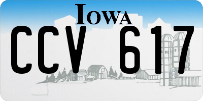 IA license plate CCV617