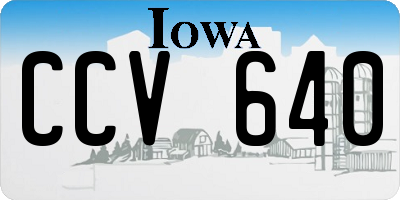 IA license plate CCV640