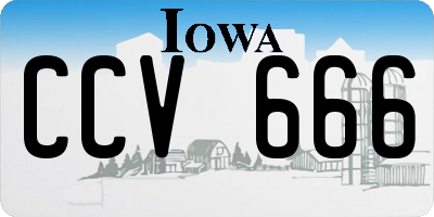 IA license plate CCV666