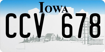 IA license plate CCV678