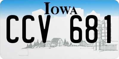 IA license plate CCV681