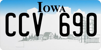 IA license plate CCV690