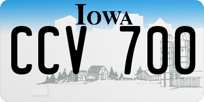 IA license plate CCV700