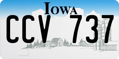 IA license plate CCV737