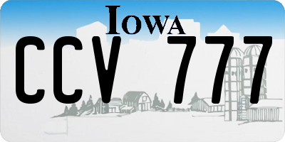 IA license plate CCV777