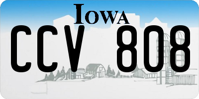 IA license plate CCV808