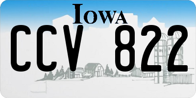IA license plate CCV822